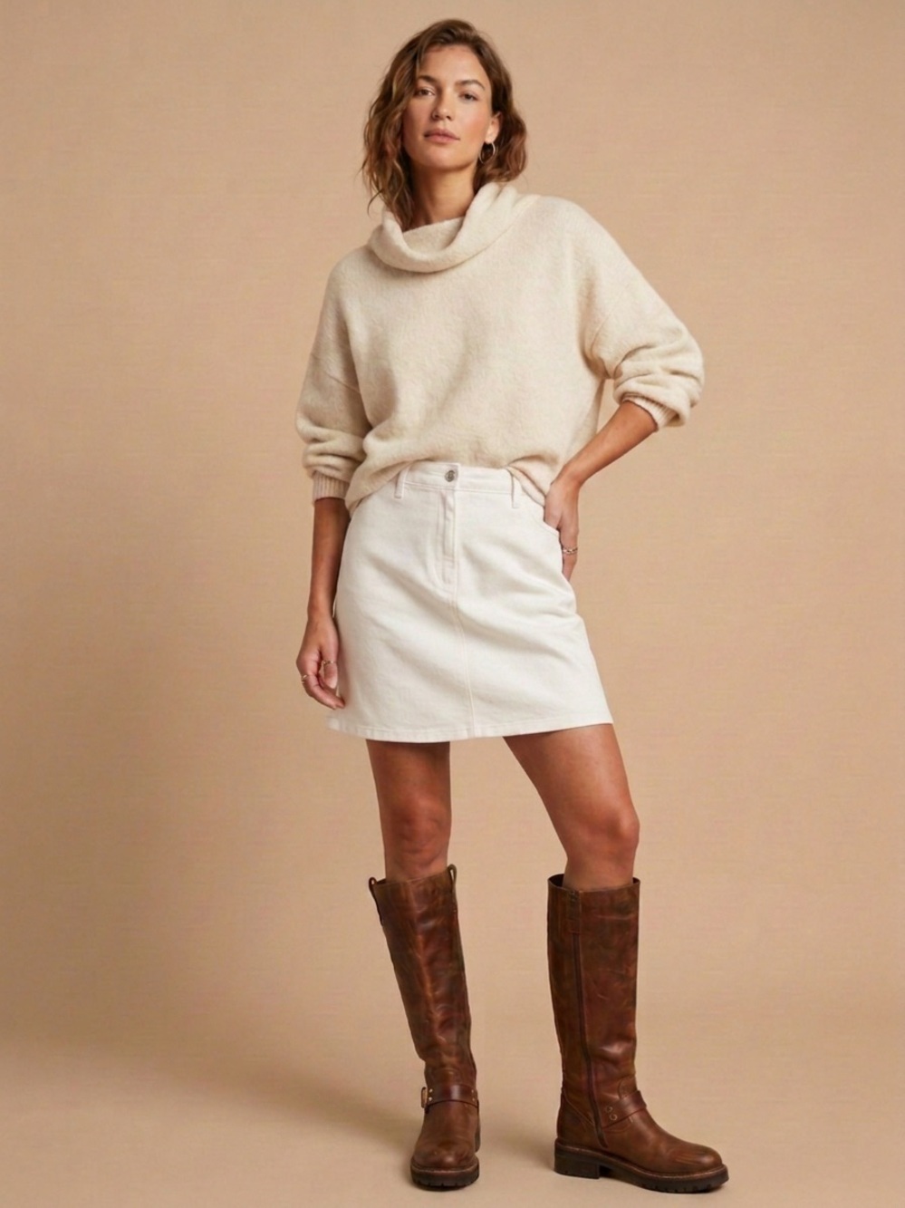 A.L.C. S A Line Designer White Mini Skirt Minimalist French Girl Cotton Coastal